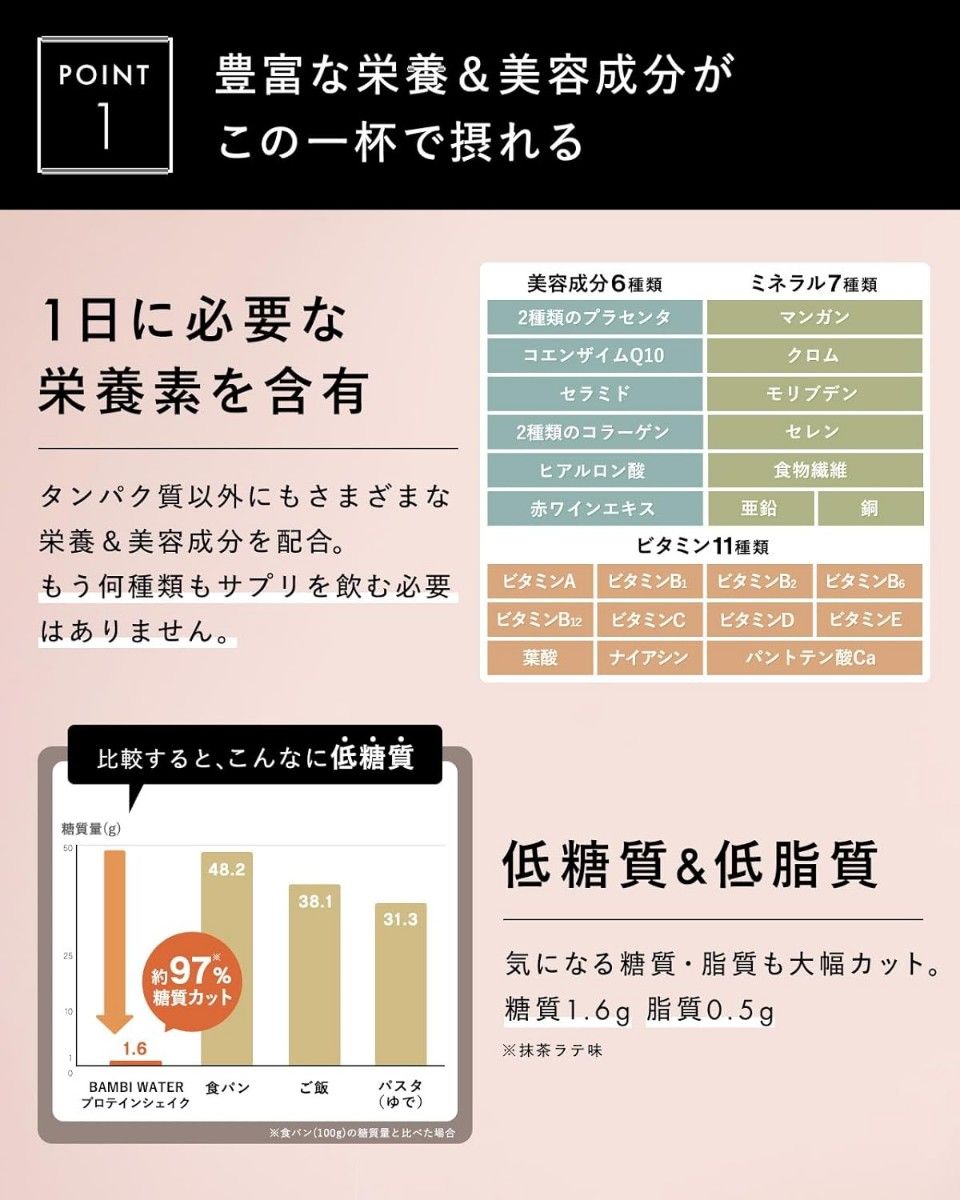 バンビウォーター プロテインシェイク　ミルクティー リニューアル版