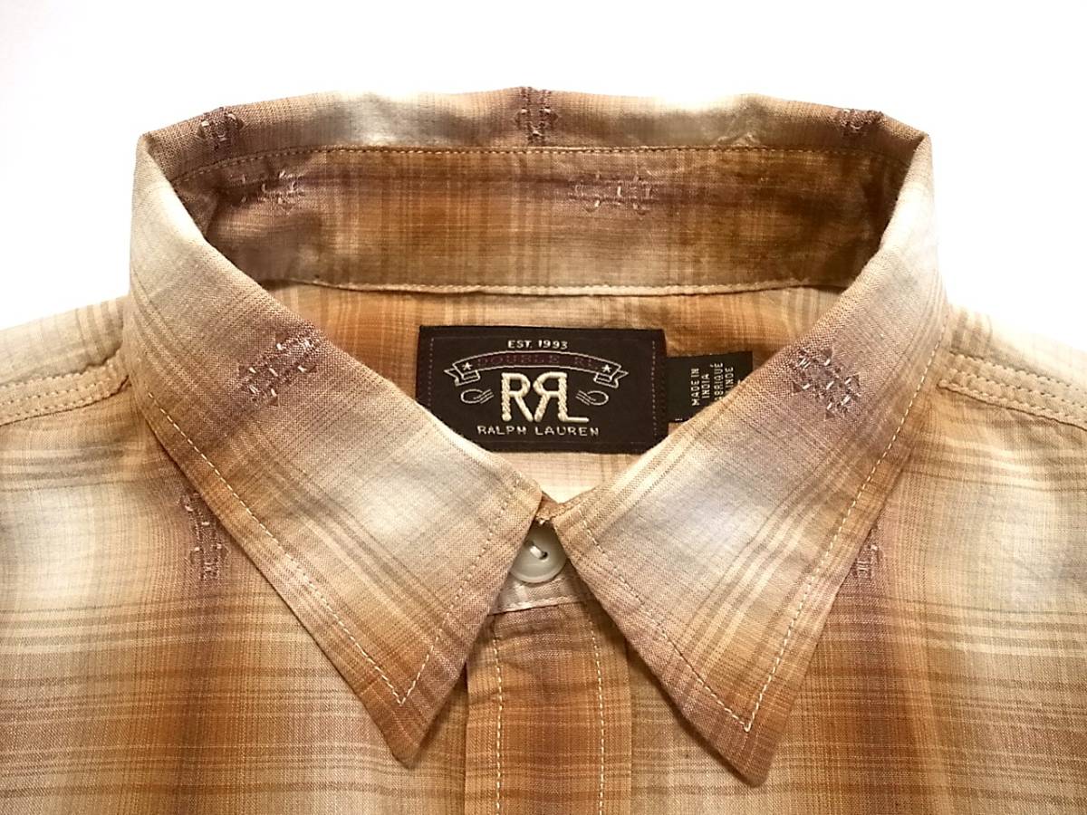 RRL LEE WORK SHIRT/オンブレチェック ワークシャツ sizeMの画像6