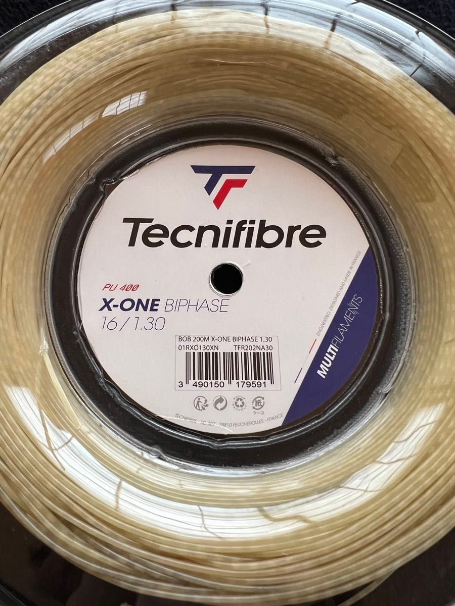 【4張分】テクニファイバー エックスワンバイフェイズ Tecnifibre X-ONE BIPHASE 1.30mm 12mカット