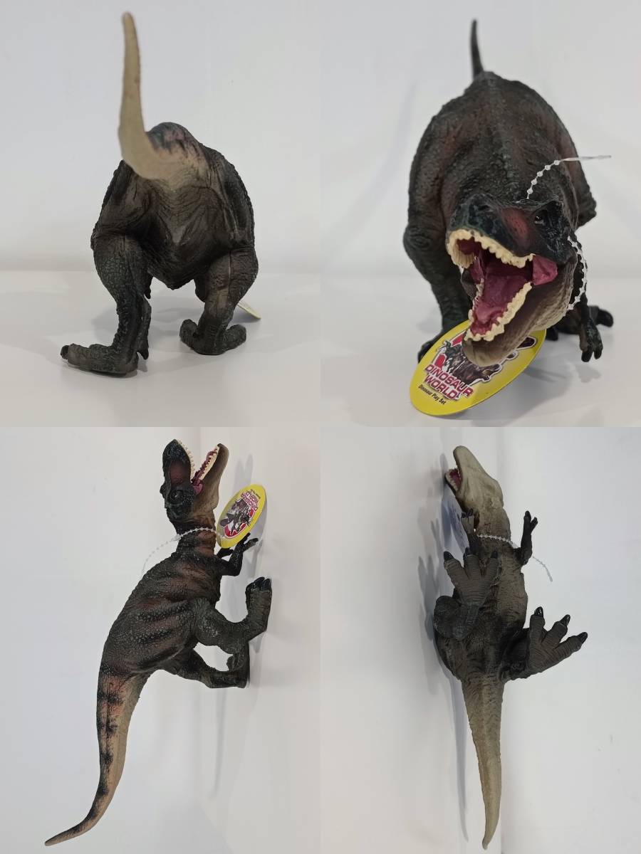 【美品】 DINOSAUR WORLD Play Set 恐竜 リアル フィギュア / アロサウルス Tレックス など ４体セット