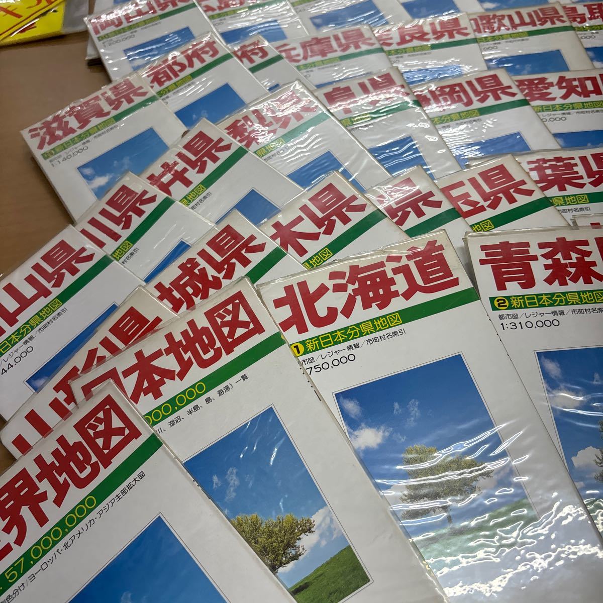 TA-384☆80サイズ 新日本分県地図　1〜47冊　セット　日本地図　世界地図　1980年代発行　ニッチ　日地出版_画像7