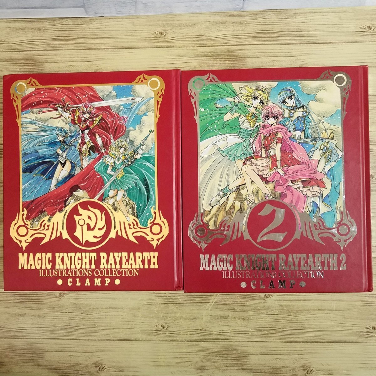 イラスト集[魔法騎士レイアース ILLUSTRATIONS COLLECTION 原画集 2冊セット] CLAMP_画像1