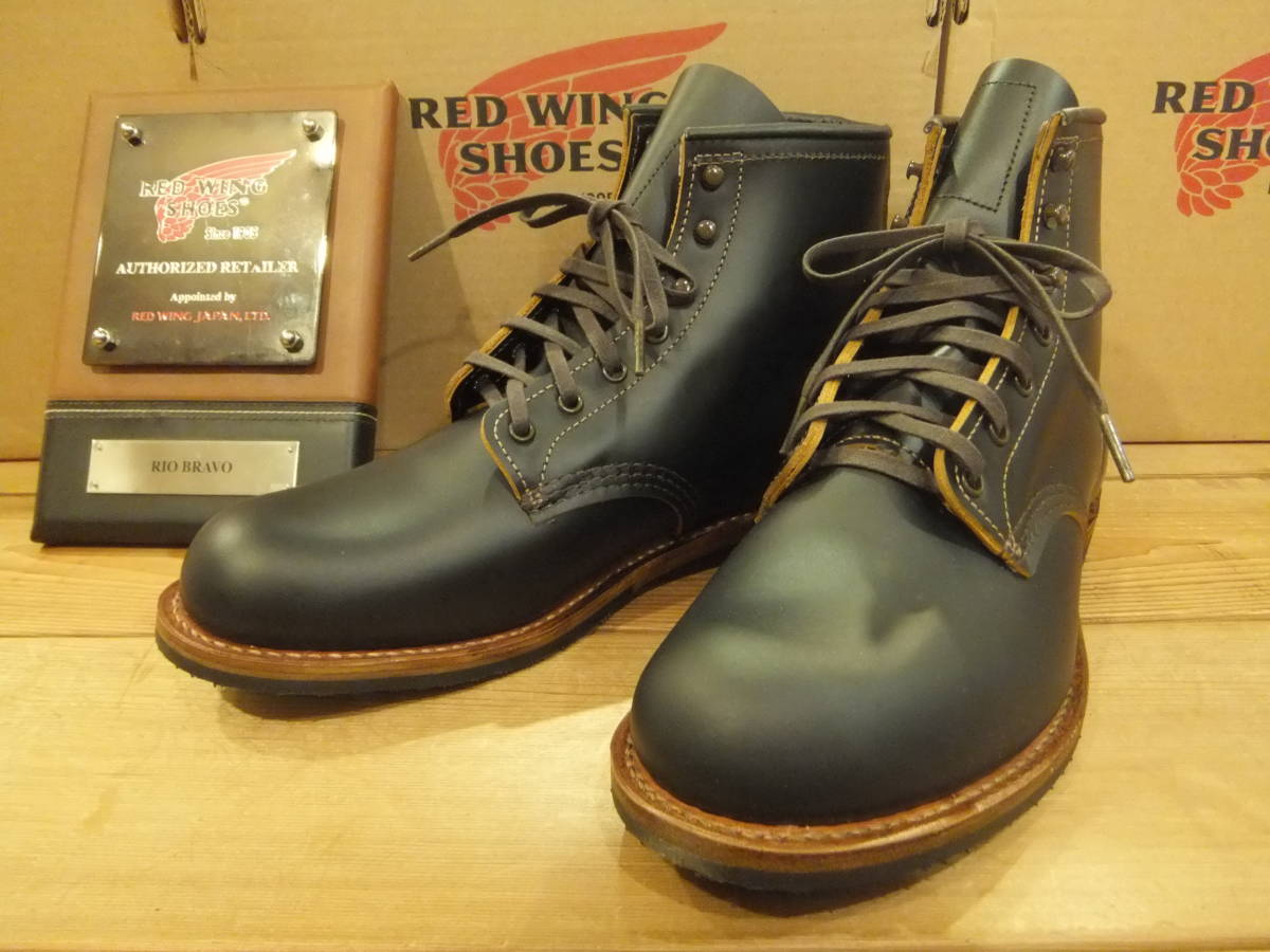  Red Wing regular shop 9060 Beck man * Flat box new goods boots [ black k long large k= tea core black ][9.5=27.5cm]. free shipping .!!