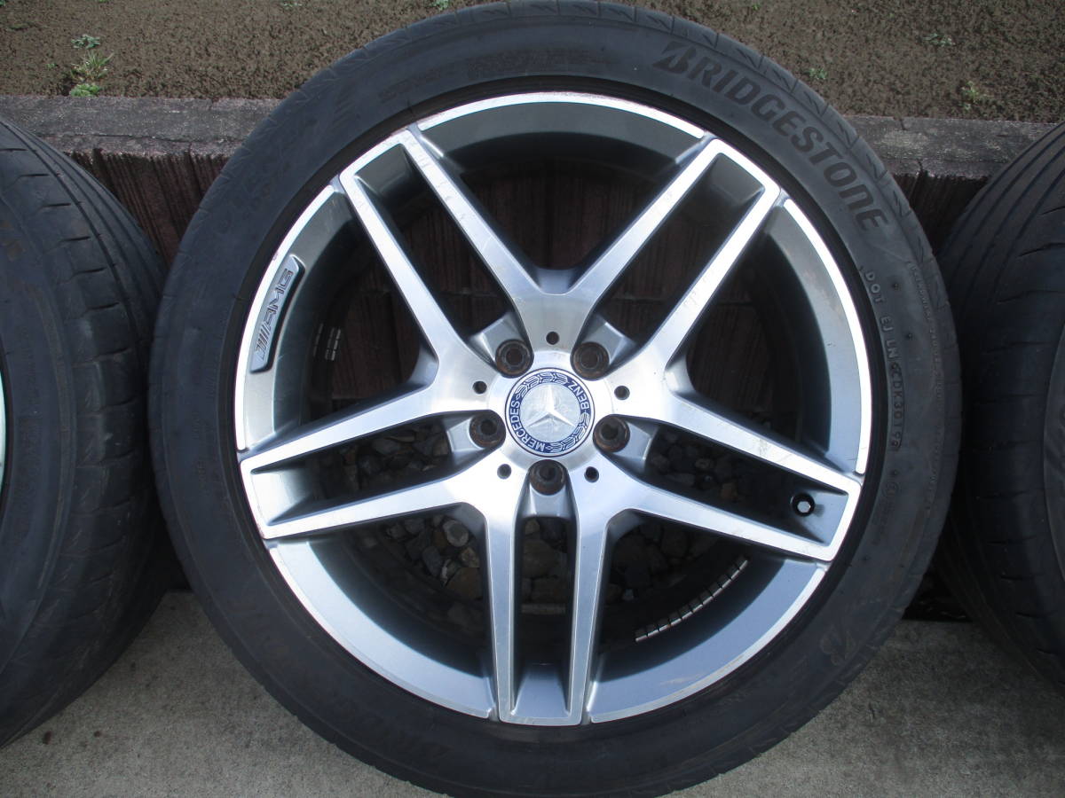 ベンツ AMG 純正ホイール 19インチ 4本 中古になります。245/45R19 8.5J×19 ET38 A2224010000 9.5J×19 ET38 A2224010100 Sクラスの画像4