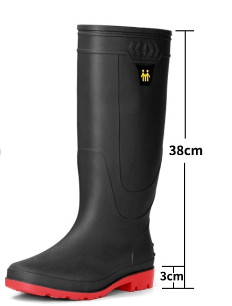  men's casual long height rain shoes . slide rain boots waterproof comfortable work shoes PT231-2