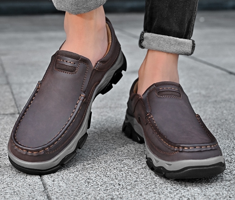 メンズ カジュアル　ローファー　革靴　 快適　ウオーキングシューズ　履きやすい　柔らか　防滑　PT369-1_画像4