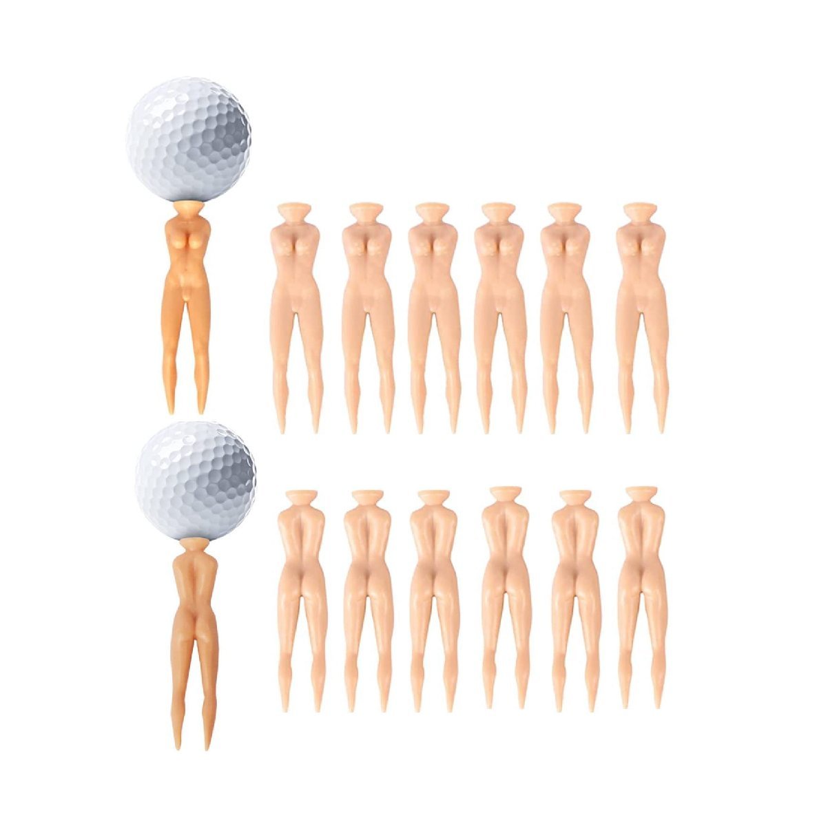 送料無料 ゴルフ ティー おもしろ 女体 16本 セット ゴルフ 置き型 イベント コンペ 面白い 曲がらない 軽量 安定性 ゴルフティー_画像1