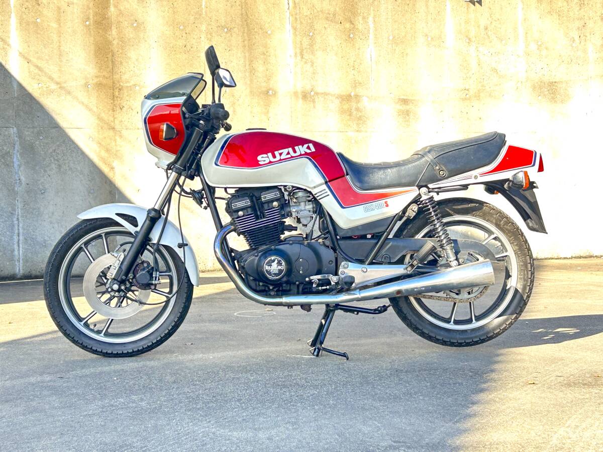 ☆GSX400E☆ビキニカウル付赤白カラー☆車体綺麗タイヤ程度上 スズキ旧車 エンジンブレーキ電気系作動確認済 ゴキ ザリ カタナ SUZUKI_画像2