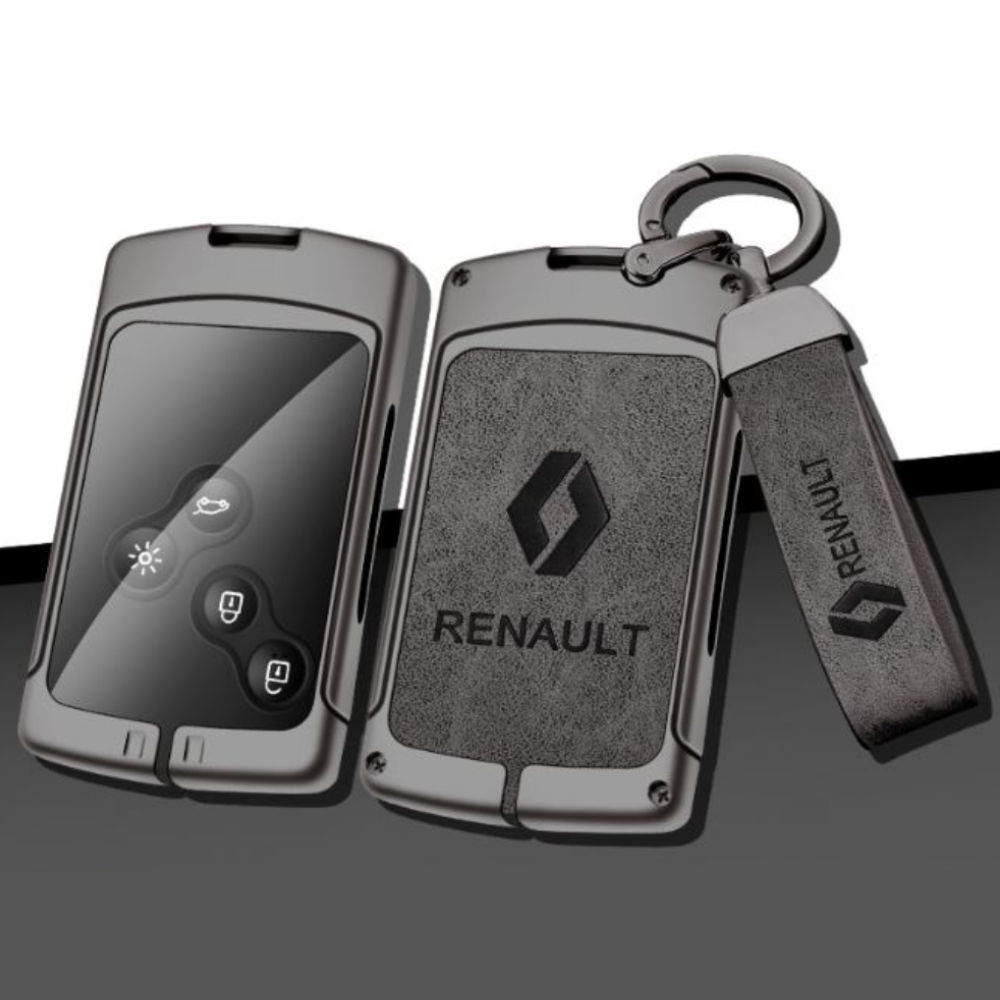 ■ ルノー RENAULT スマートキー キーケース 亜鉛合金 キーホルダー付き (グレー) ■ _画像2