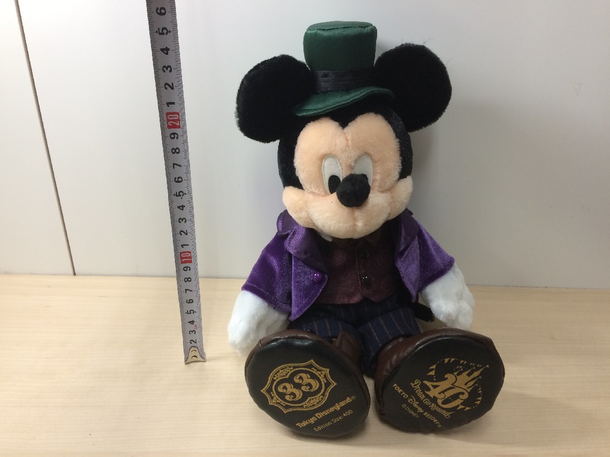 ディズニー 《未使用品》TDR40周年記念 クラブ33 club33限定 ミッキー＆ミニーぬいぐるみセット 2A48 【大型】の画像6