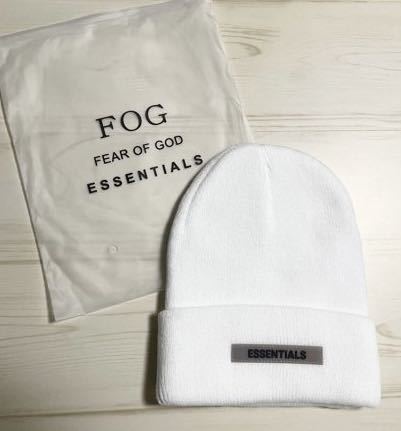 essentials エッセンシャルズ fear of god フィアオブゴッド ニット ビーニー ユニセックス メンズ レディース ニット帽 ホワイト 白の画像1