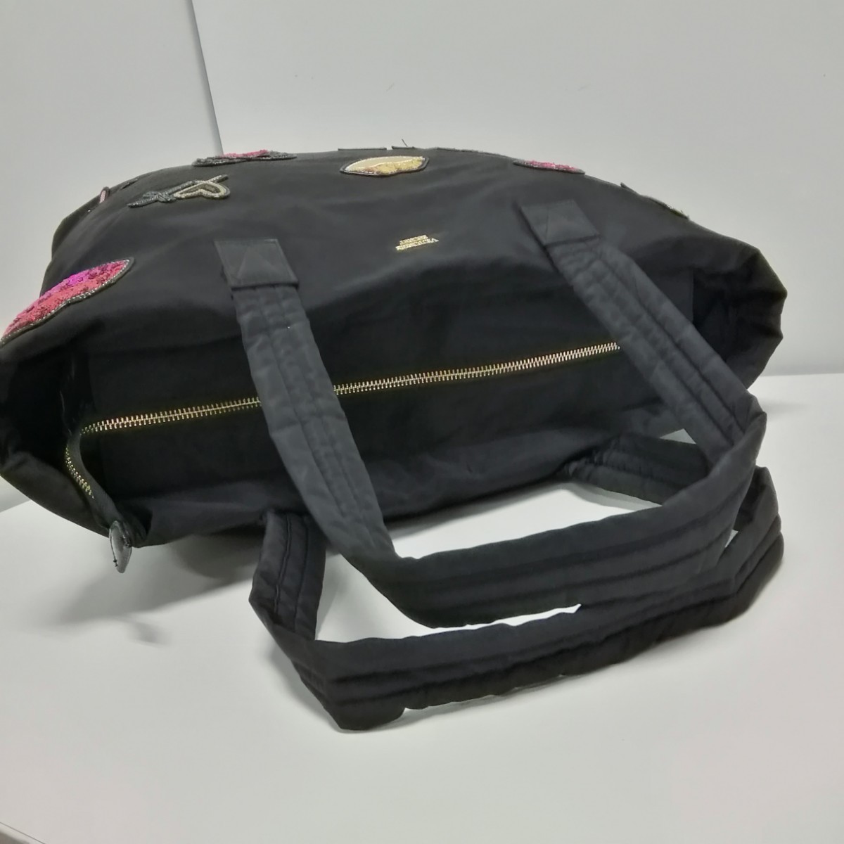 VICTORIA′S SECRET ヴィクトリアズシークレット トートバッグ バック 鞄 ブラック系 ママバッグ_画像7
