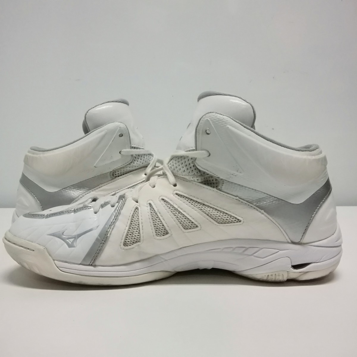 MIZUNO ミズノ バスケットボールシューズ 靴 29cm WAVE REAL ウエーブリアル BB7 ホワイト バッシュ W1GA160003_画像5