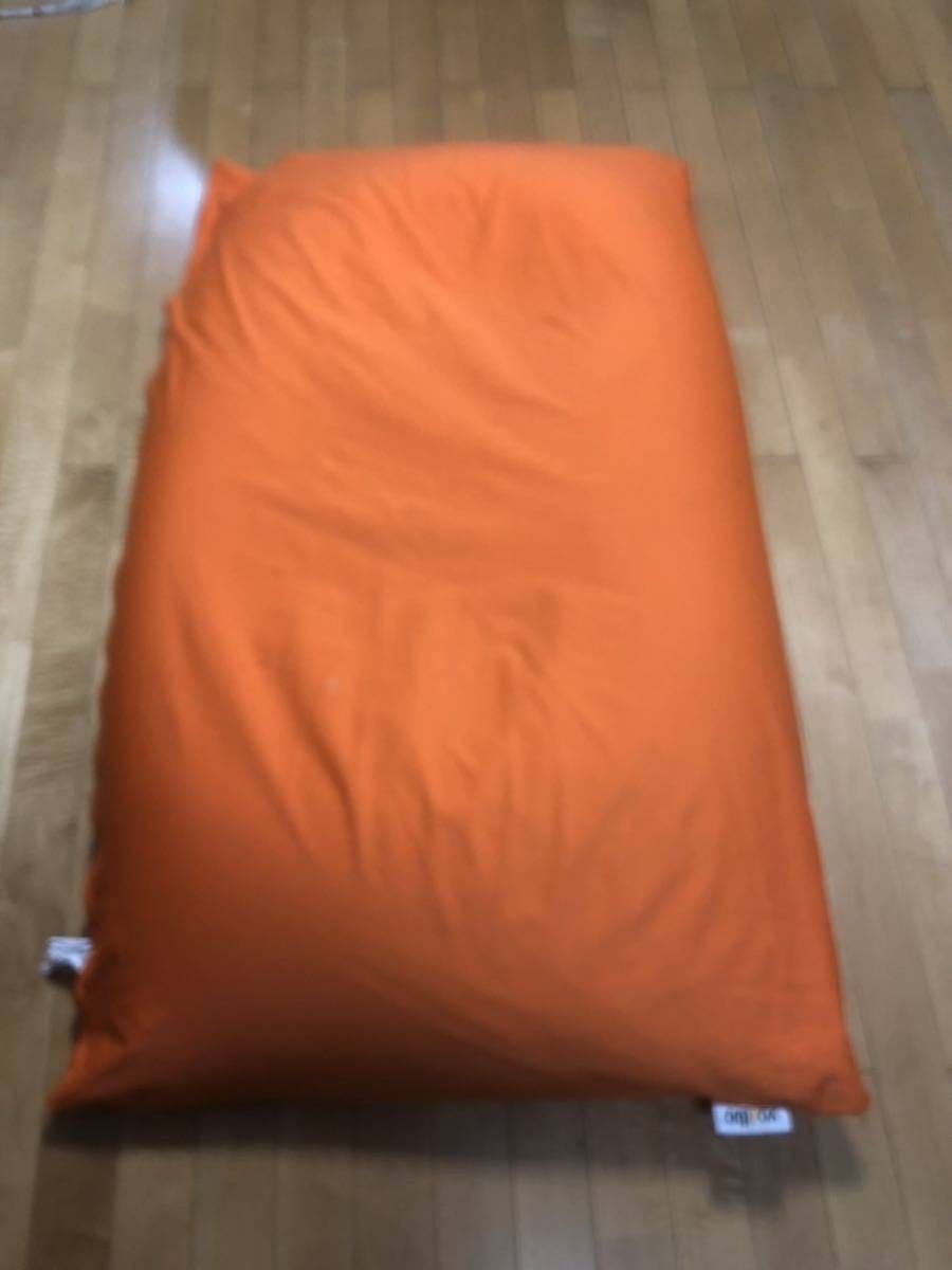 「発送不可！引き取り限定！」　Yogibo ヨギボー クッション オレンジ　新品クッションカバー付き　　ヨギボーmax 最終処分価格