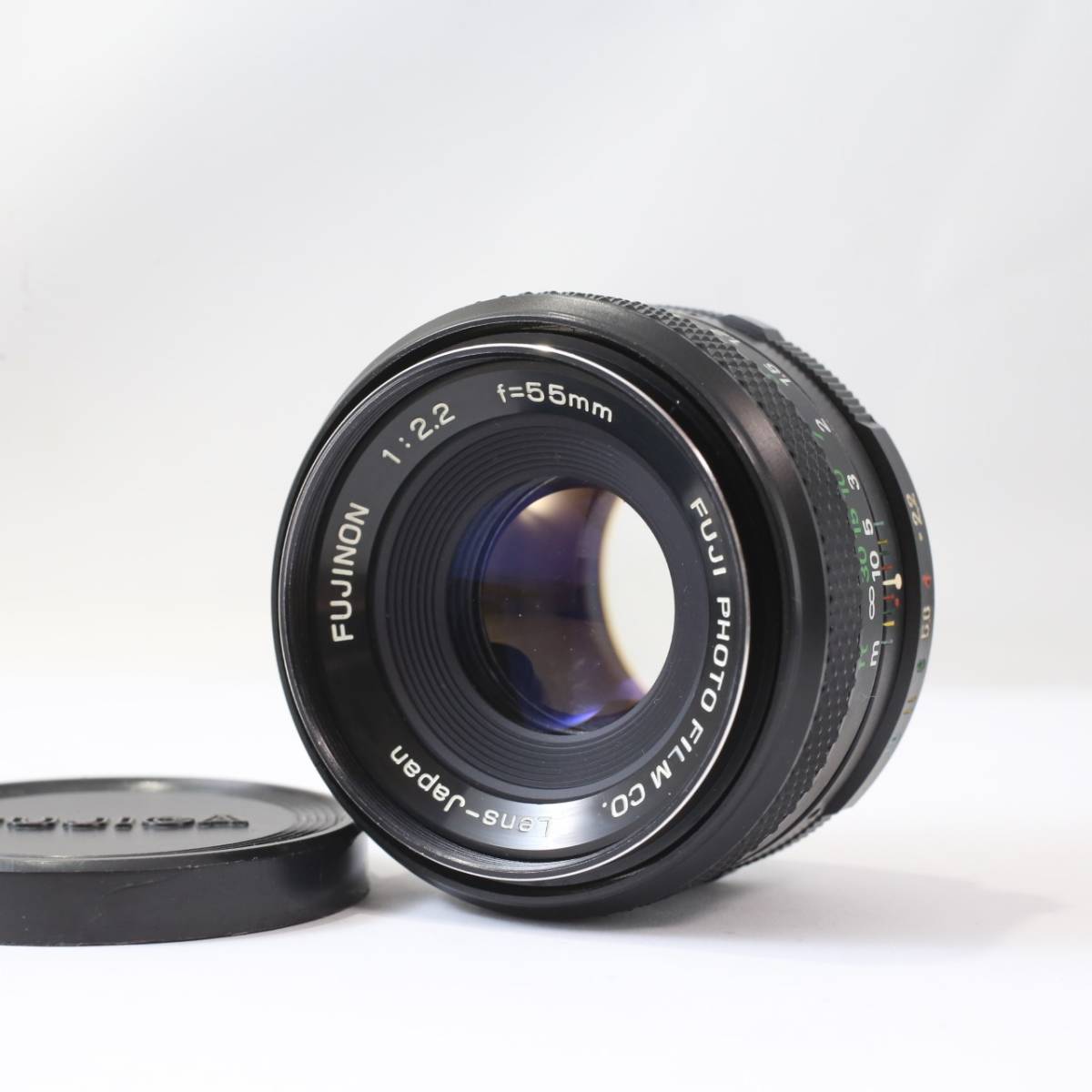 【外観良品】FUJINON 55mm F2.2 富士フィルム FUJIFILM M42マウント レンズ 前キャップ付き (同梱OK) S561_画像1