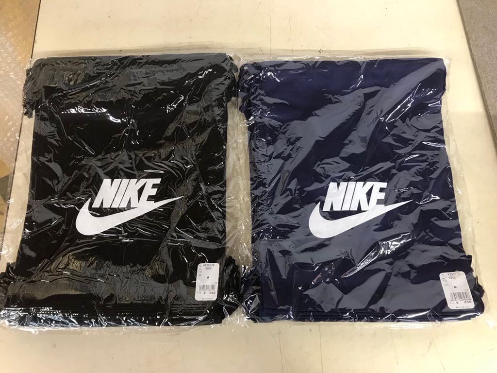 Y 衣★激安! 未使用 ナイキ/NIKE シューズ 内袋 布袋 巾着袋 収納 ブラック/黒 ネイビー/紺 約31×約41cm 20枚 部活 クラブ 現状 _画像1