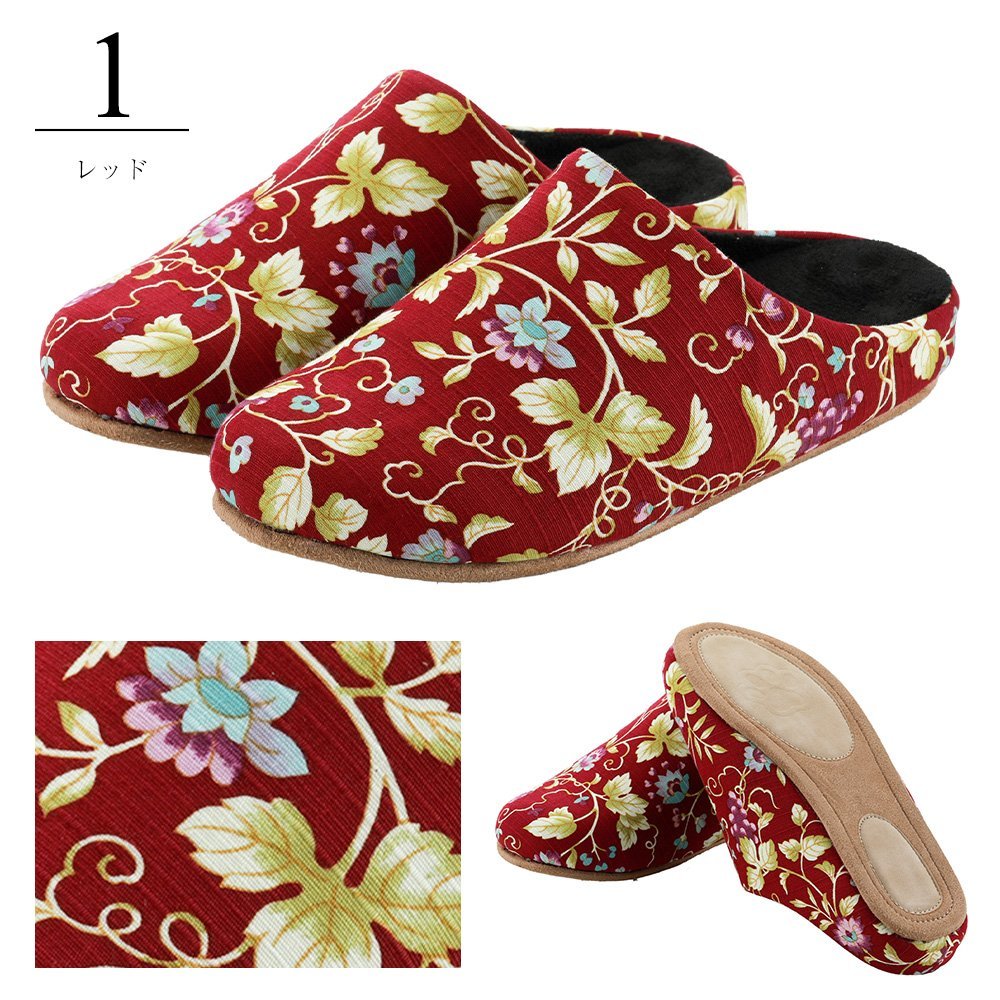 # холм -слойный OKAJIMA бренд # модный салон обувь тапочки свободный размер tk-310 (1 красный )[ салон надеть обувь высококлассный роскошный модный мир рисунок японский стиль ]
