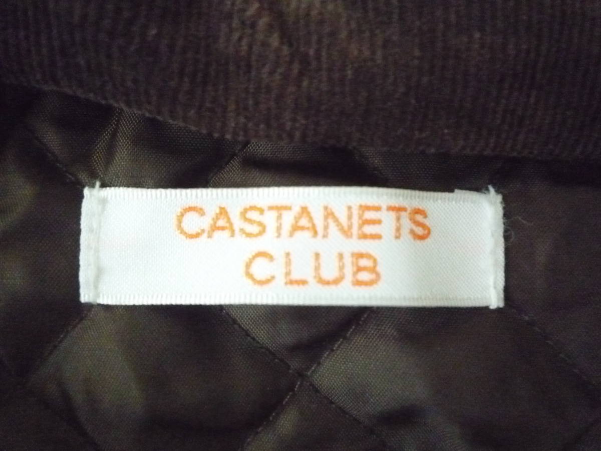 * CASTANETS CLUB hood & fur removed possible corduroy cotton inside go in Zip up the best light brown group ( L )
