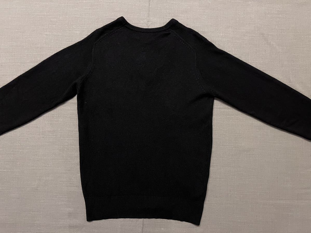  Ballantyne Cashmere V-neck Sweater 70s 80sバランタイン Vネックセーター カシミア カシミヤ スコットランド製 ブラック 黒 ビンテージ_画像3