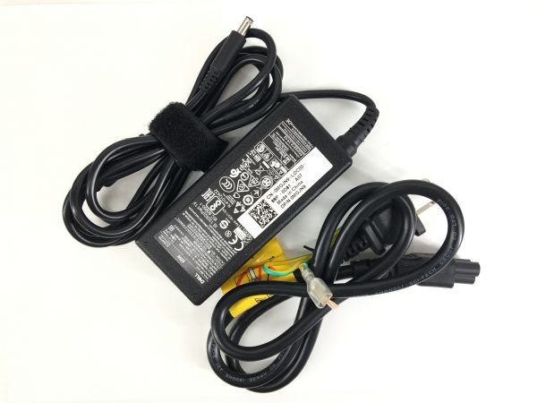 【5個セット】DELL純正 19.5V 3.34A 外径4.5mm 細ピン 65W HA65NS5-00 LA65NS2-01 等 電源ケーブル付 中古 動作保証【送料無料】_画像2