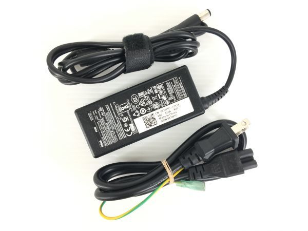 [10 piece set ]DELL 19.5V 3.34A 65W rectangle used original LA65NS2 DA65NM111 ADP-65TH HA65NS5 etc. power supply cable attaching operation guarantee [ free shipping ]