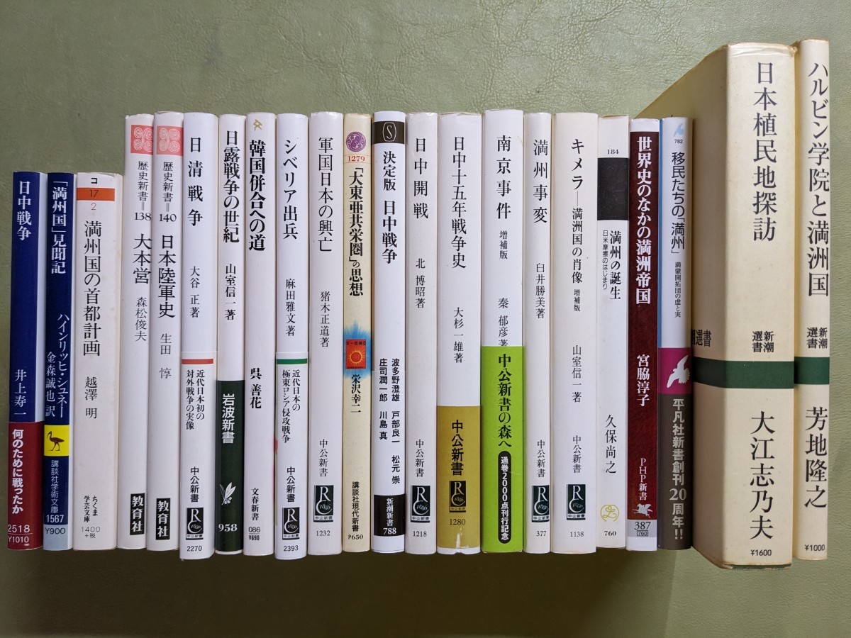 日清日露 シベリア出兵 日中戦争 満洲事変 滿洲帝国 南京事件 など 歴史新書/中公新書/岩波新書/講談社学術文庫/新潮選書他 22冊まとめて_画像1