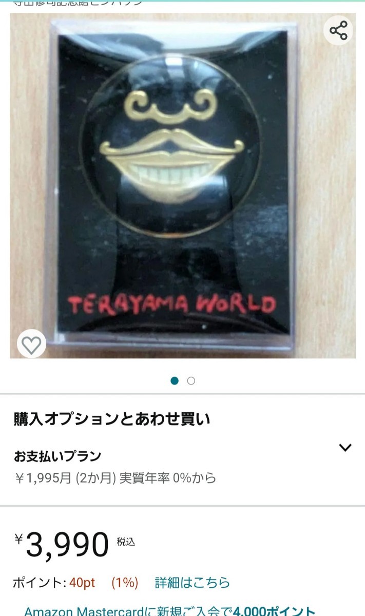  Terayama Shuuji pin bachi rare hard-to-find 