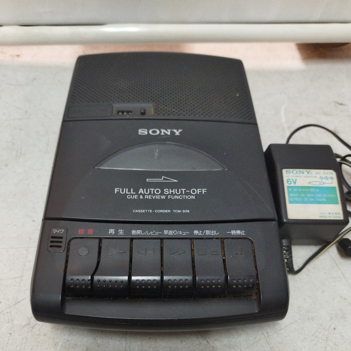 SONYカセットレコーダーCASSETTE CORDERTCM-939ソニーレトロ【60サイズ】_画像2