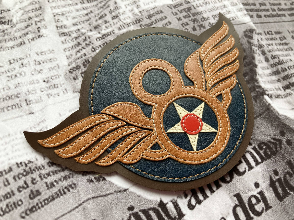 ＝★Leather craft★第８空軍章 -Eighth Airforce- Patch★＝(Wide Wing Version)_画像2