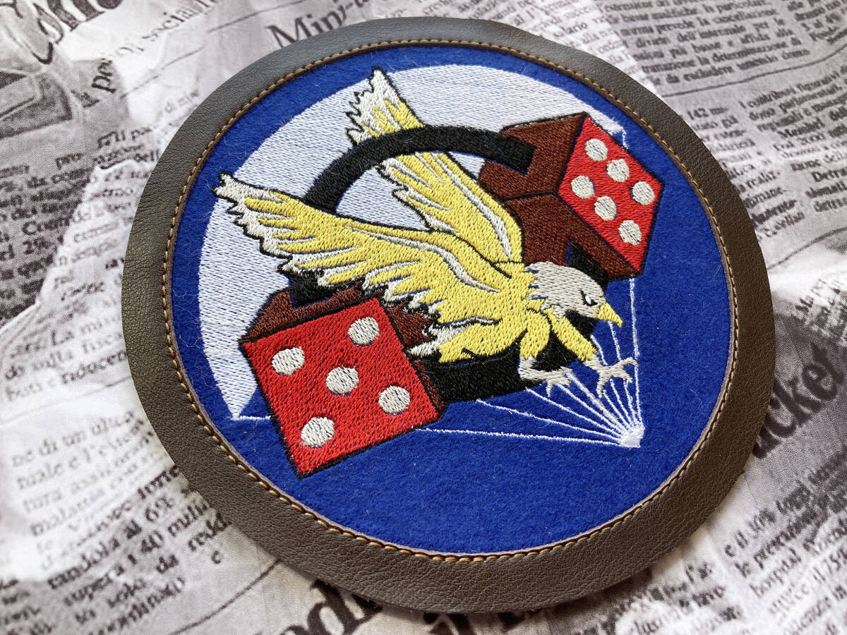 ＝☆刺繍&レザー☆101st AIRBONE DIV.506th P.I.R Patch Patch☆＝(Leather Round Frame&Pedestal)_画像3