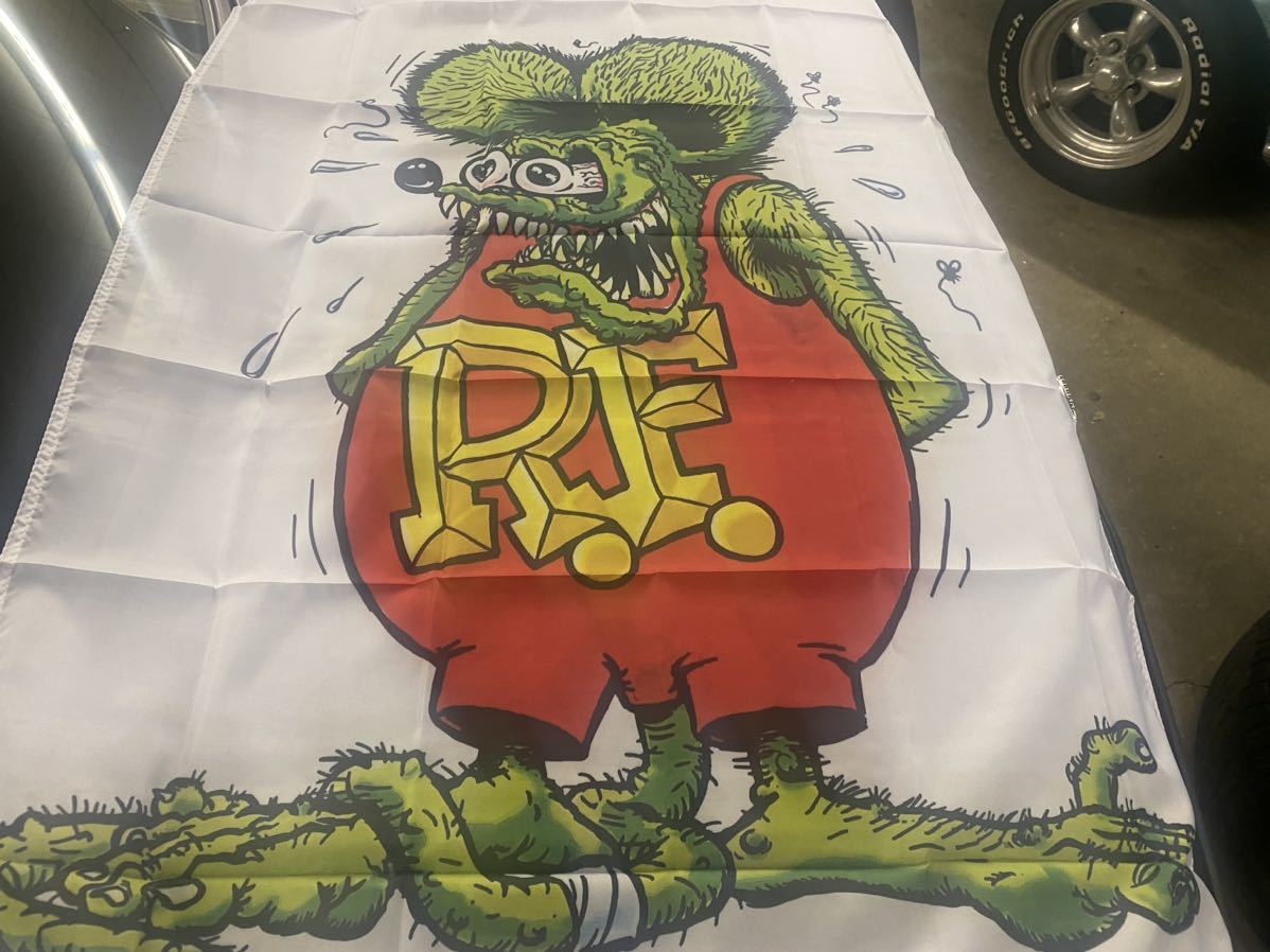 Rat Fink・ラット フィンク バーナー フラッグ 旗 ガレージ 雑貨 アメリカン 装飾 看板 旗 グッツ ポスター グッツ インテリア 150×90_画像2