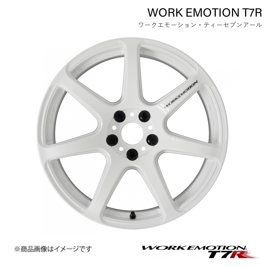 WORK EMOTION T7R マツダ アテンザ スポーツワゴン DBA-GH5FW 1ピース ホイール 1本【17×7J 5-114.3 INSET53 ホワイト】_画像1