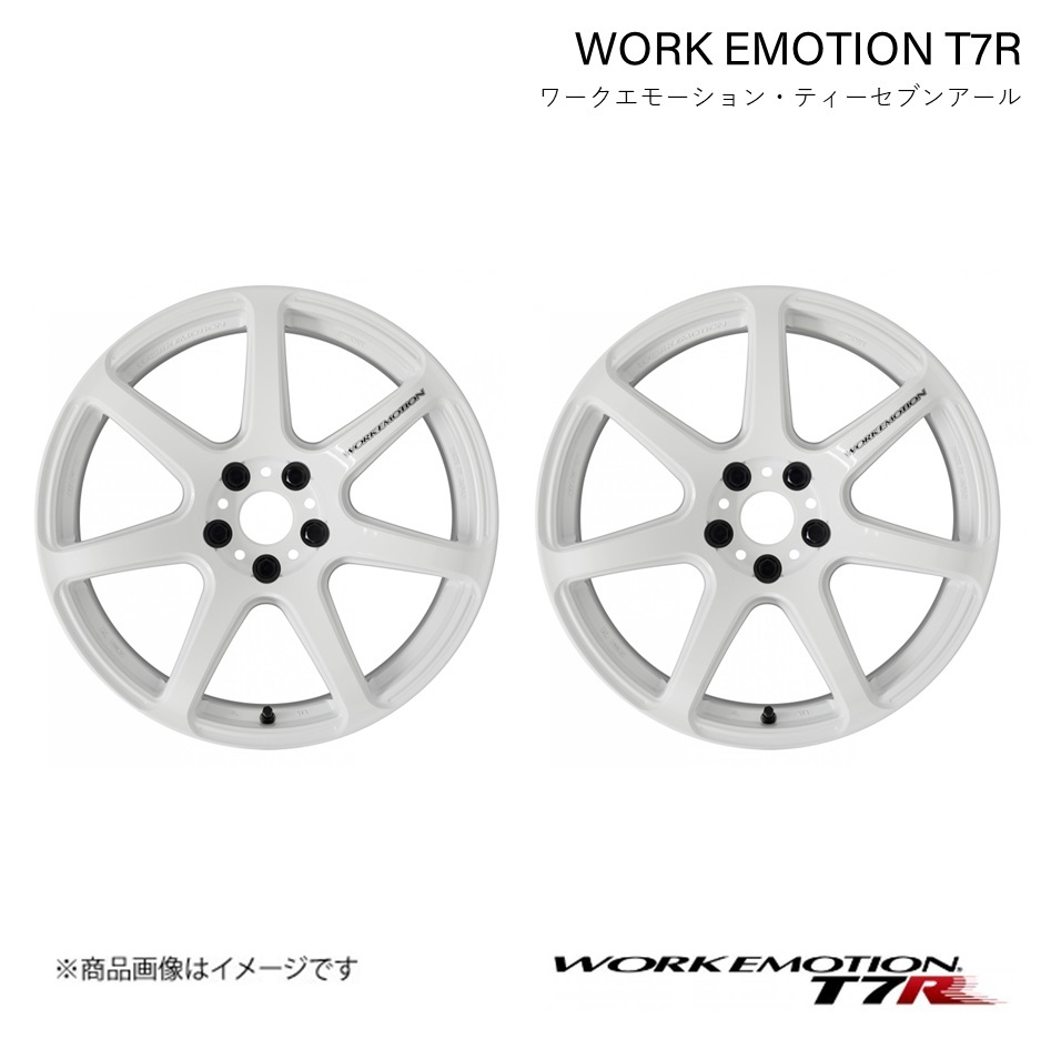 WORK EMOTION T7R トヨタ アルファード/ヴェルファイア DBA-GGH30W（後期3.5L） 1ピース ホイール 2本【17×7J 5-114.3 INSET38 ホワイト】_画像1