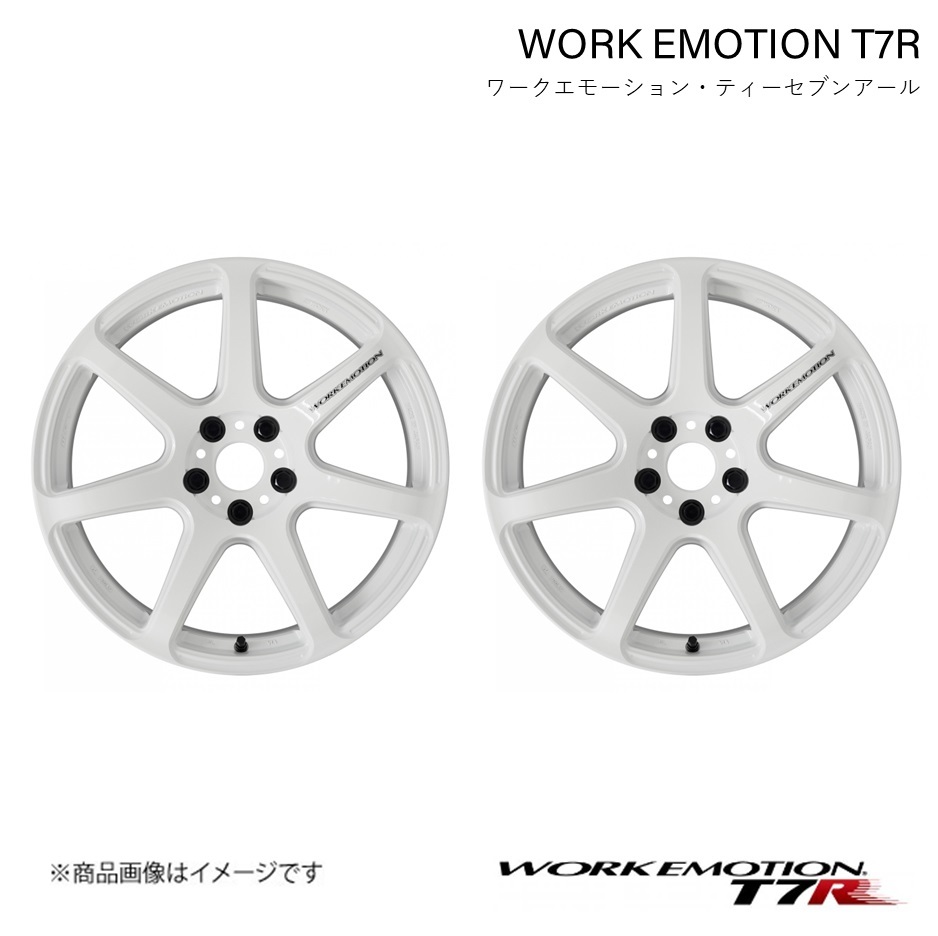 WORK EMOTION T7R トヨタ ist DBA-NCP110 1ピース ホイール 2本【18×7.5J 5-100 INSET38 ホワイト】_画像1