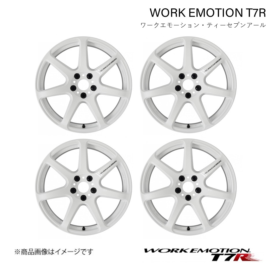 WORK EMOTION T7R トヨタ ist DBA-NCP110 1ピース ホイール 4本 1台分【18×7.5J 5-100 INSET38 ホワイト】_画像1