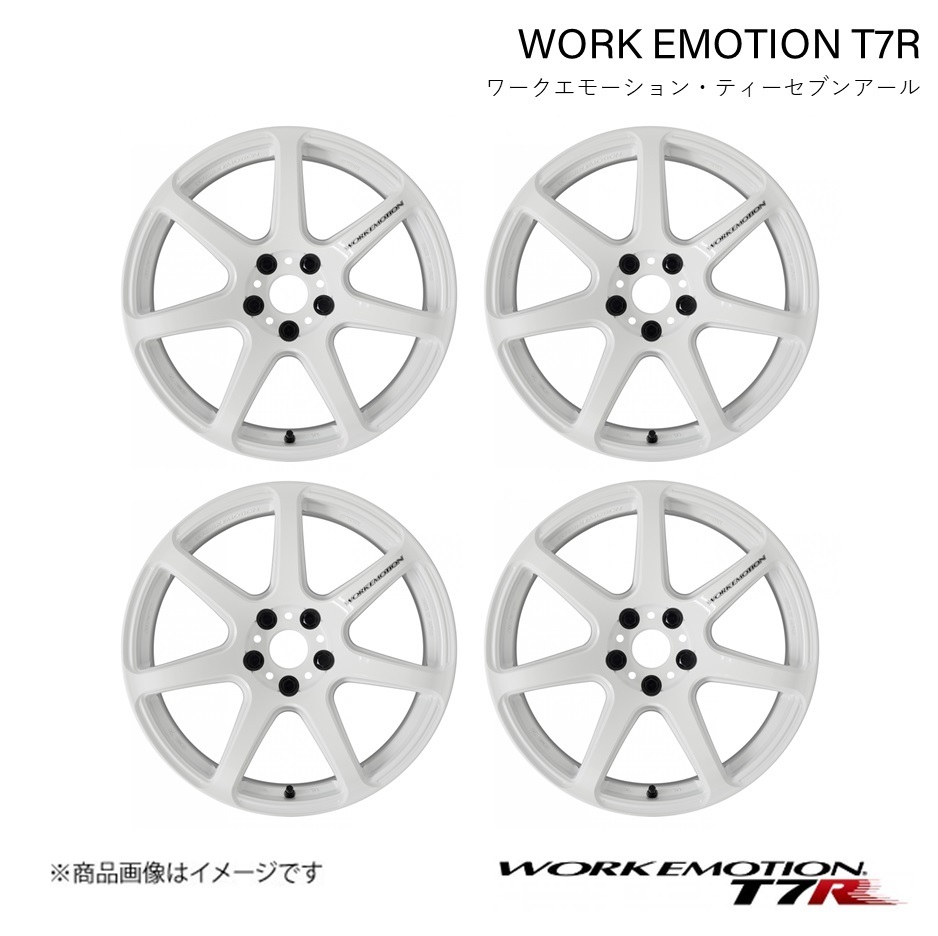 WORK EMOTION T7R トヨタ アクア 15in標準車 6AA-MXPK11 1ピース ホイール 4本 1台分【17×7J 4-100 INSET47 ホワイト】_画像1