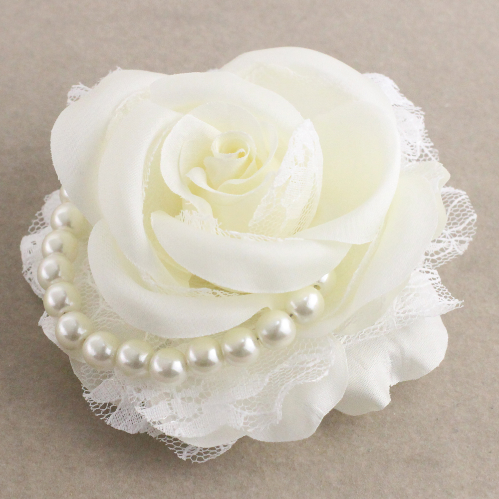 [ нестандартная пересылка OK220 иен ] букетик / elegant . цветок роза жемчуг волосы зажим безопасность булавка c62* белый церемония окончания входить . тип 