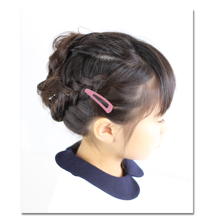 【ゆうパケット送料250円】ヘアピン/カラバリ豊富！パッチンどめ くすみカラー フレームピン p51☆ワインレッド_画像3