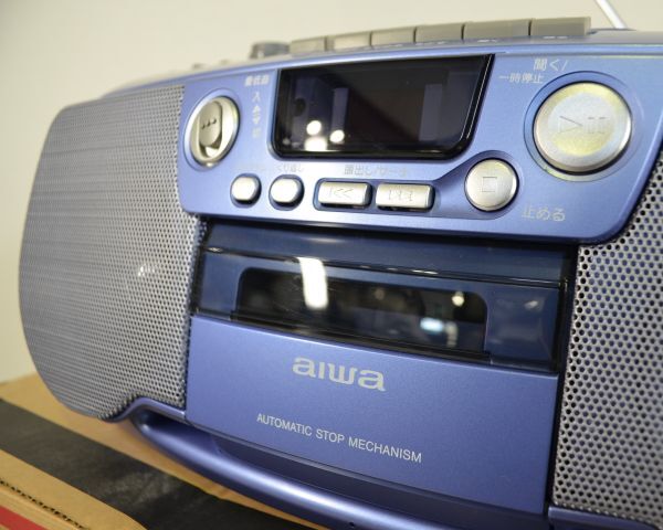 [IM] 使用感僅少 アイワ　aiwa　CDラジカセ　CSD-A222　ブルー　AM/FMラジオ　美品　ラジオ　カセット　2002年式_画像2
