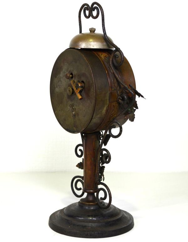 [IM] アンソニア クロックカンパニー アンティーク　機械 置時計 1877年製？　明治頃　真鍮製　ゼンマイ式 アメリカ製_画像4