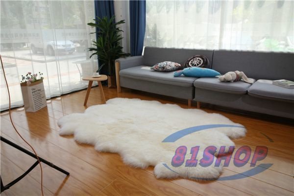 81SHOP」極美品☆天然 ムートン ラグ リビング/ベッドルーム 6P 81SHOP」極美品☆天然 ムートン ラグ リビング/ベッドルーム 6P