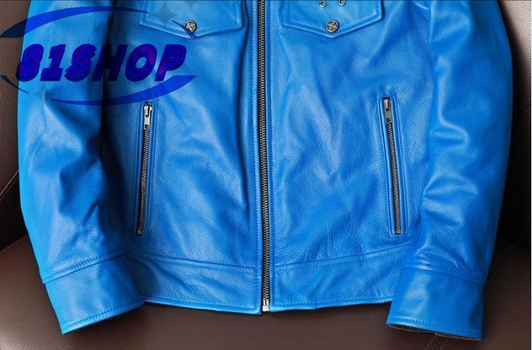 「81SHOP」高品質 レザージャケット シングルライダース 牛革 カウハイド 本革 革ジャン バイクレザー メンズファッション L_画像9