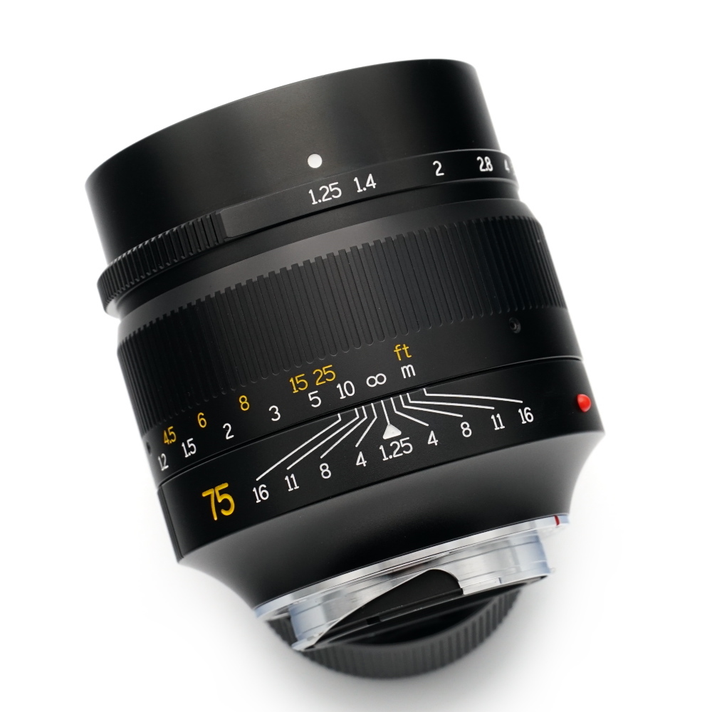 美品 ライカMマウント 七工匠 7Artisans 75mm F1.25 75125LMB 超大口径 中望遠 元箱付 leica TTartisan noctilux_画像2