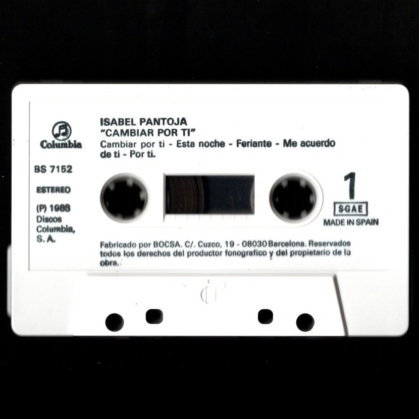 音楽カセット・テープ ISABEL PANTOJA イザベル・パントーハ 「Cambiar por ti」 コロムビア Columbia BS7152 スペイン語 一部再生確認済_画像6
