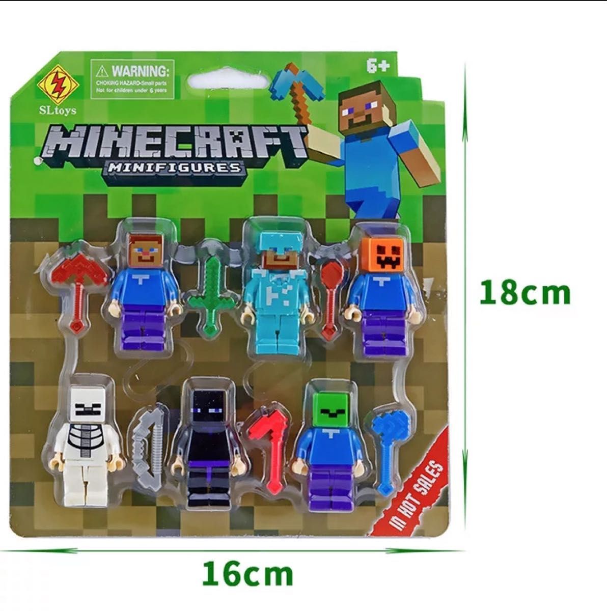 マインクラフト レゴ ミニフィグ 6体 セット マイクラ 互換 LEGO お得  レゴ互換 匿名配送 マイクラMinecraft