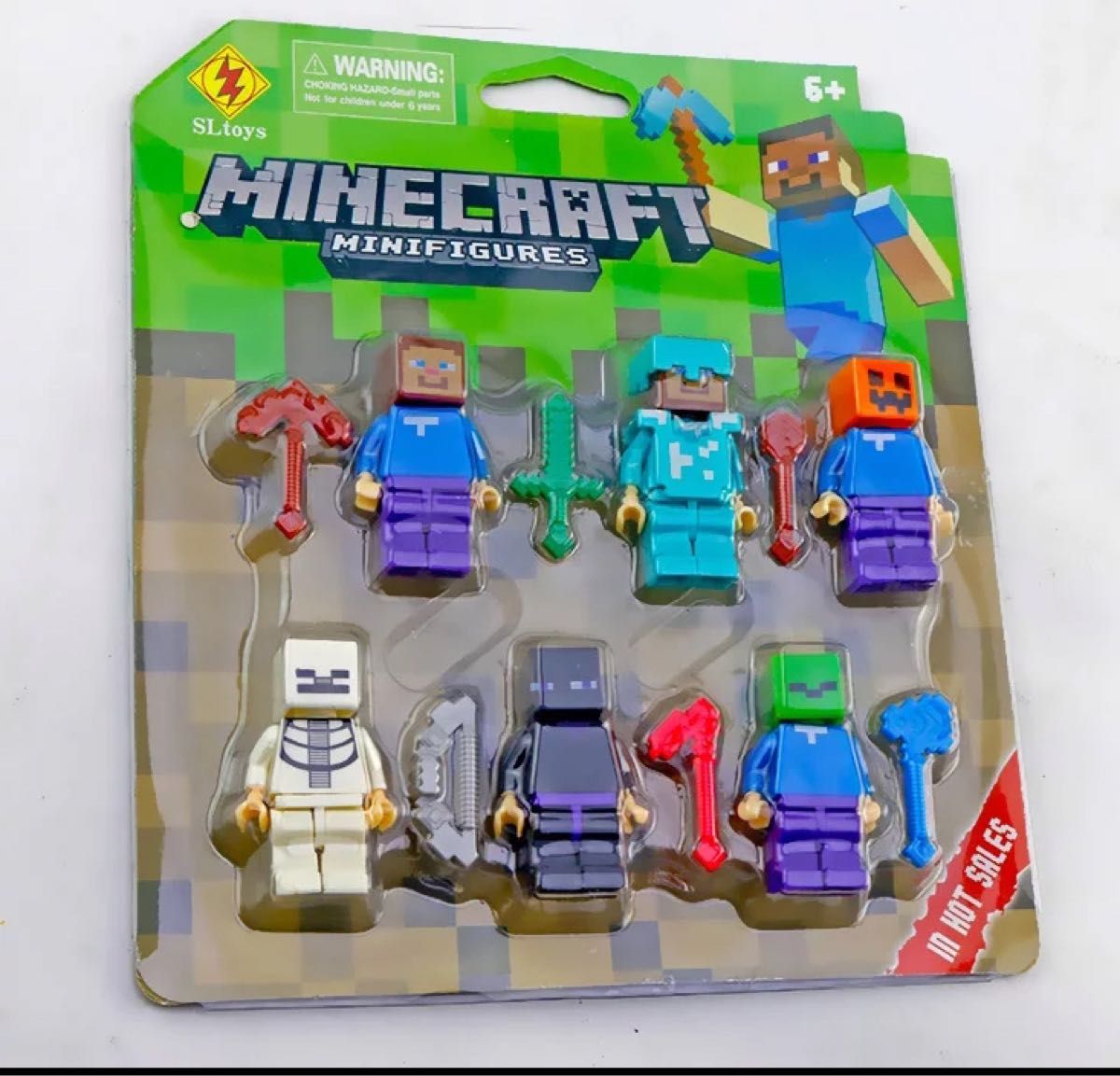 マインクラフト レゴ ミニフィグ 6体 セット マイクラ 互換 LEGO お得  レゴ互換 匿名配送 マイクラMinecraft