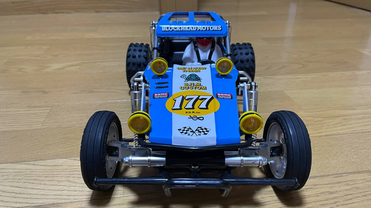 タミヤ 1/10 電動RC レーシングバギー ワイルドワンオフローダー BLOCKHEAD MOTORS中古です_画像3