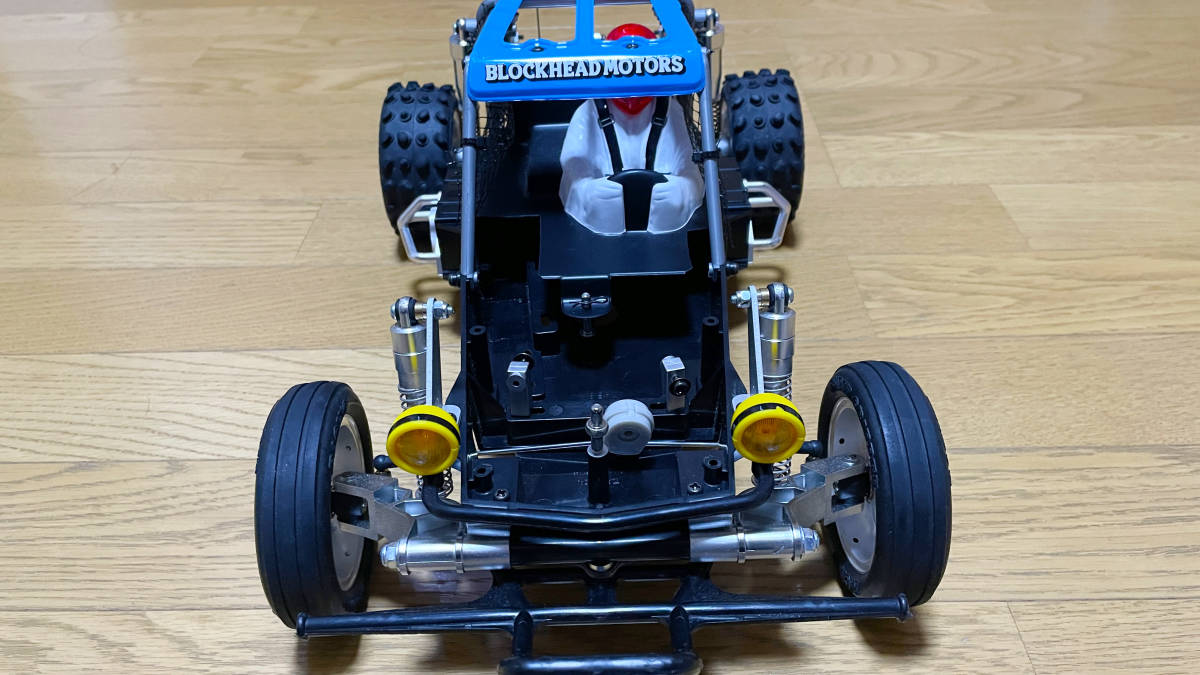 タミヤ 1/10 電動RC レーシングバギー ワイルドワンオフローダー BLOCKHEAD MOTORS中古です_画像8