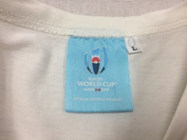 RUGBY WORLD CUP JAPAN 2019 ラグビー ワールドカップ スポーツ ロンT 長袖Tシャツ カットソー メンズ L 白_画像2