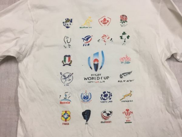 RUGBY WORLD CUP JAPAN 2019 ラグビー ワールドカップ スポーツ ロンT 長袖Tシャツ カットソー メンズ L 白_画像3